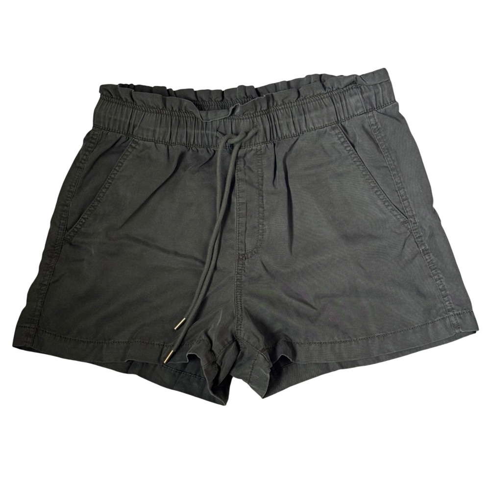 LOFT Womens Medium Green Paperbag Waist Drawstring Utility Shorts Casual Relaxed